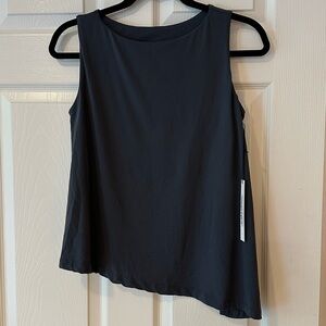 Susana Monaco Asymmetrical Dark Gray Tank Top Size Small NWT